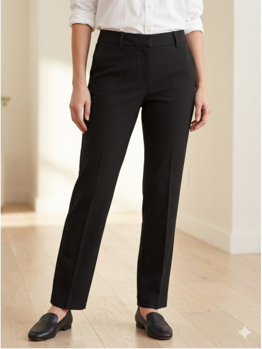 Michael Kors womans size 12 Black Trousers Straight Leg Career Dress Pants 2072